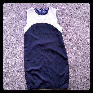 90s Vintage Black and White Sleeveless Dress